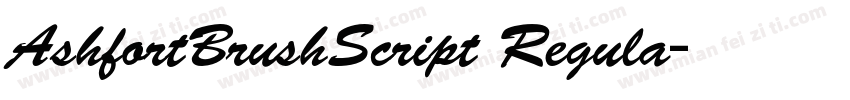 AshfortBrushScript Regula字体转换